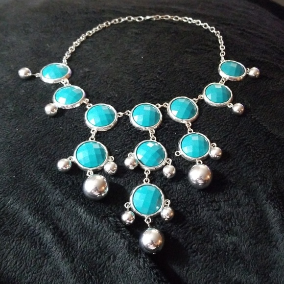 Charming Charlie Jewelry - Teal Pendant Fashion Statement Necklace